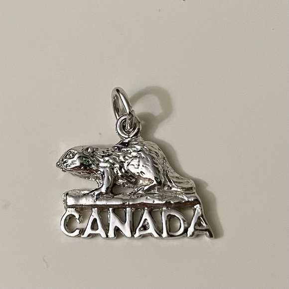 Vintage Sterling Silver Beaver Charm Pendant - Picture 1 of 6